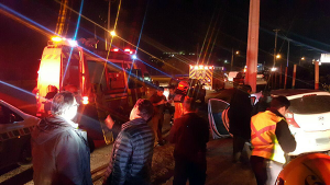 El accidente se produjo entre dos vehículos FOTO: Bomberos de Chicureo
