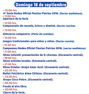 programacion fonda lampa 18