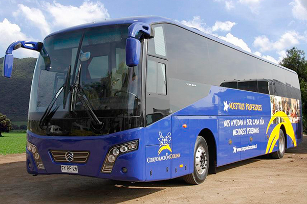 Colina buses de acercamiento