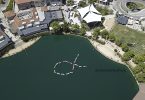 Enorme “Lazo Rosa” se formó en plena laguna de Piedra Roja