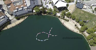 Enorme “Lazo Rosa” se formó en plena laguna de Piedra Roja