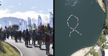 Enorme “Lazo Rosa” se formó en plena laguna de Piedra Roja