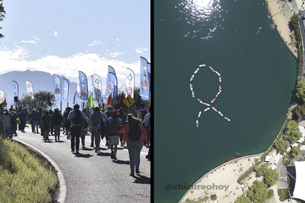 Enorme “Lazo Rosa” se formó en plena laguna de Piedra Roja