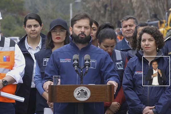 Presidente Boric incendios Valparaíso
