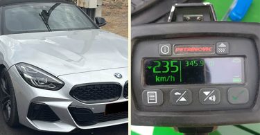 235 km/h hombre detenido