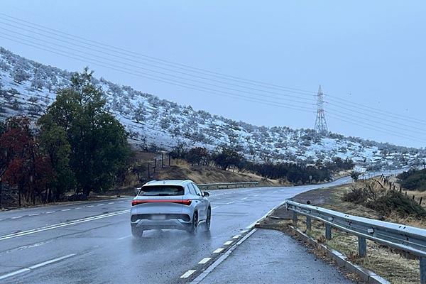 Colina lluvia Pie Andino nieve
