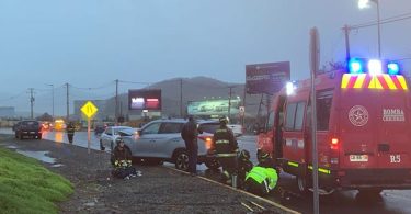 Accidente en rotonda