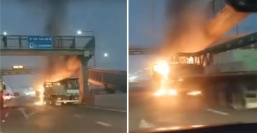 Colina incendio camión Ruta 5 Norte
