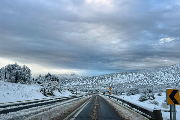 Chicureo: se registra nieve