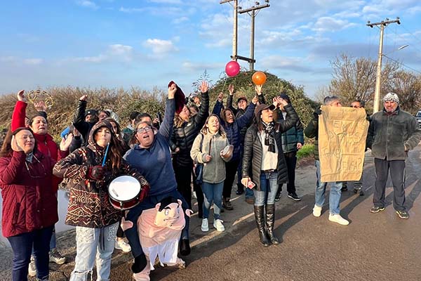 Colina Lampa protestas corte de luz