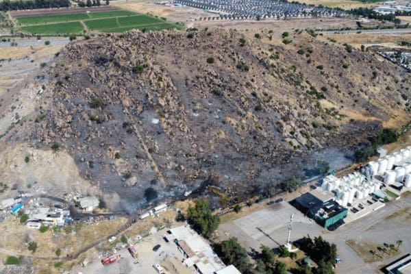 incendio en Colina