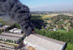 Incendio en sector industrial