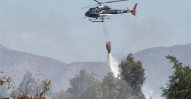 Incendio forestal en Colina