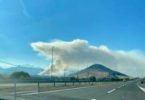 incendio forestal en Colina