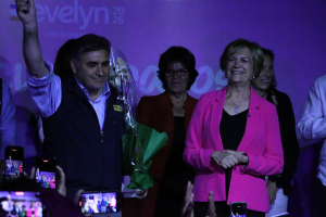 Mario Olavarría y Evelyn Matthei