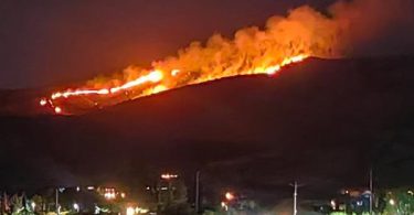 incendio forestal en plena Nochebuena