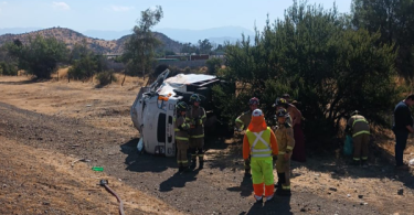volcamiento de camión en Ruta 71