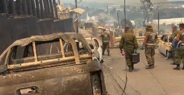 Carabinera en riesgo vital tras sufrir quemaduras