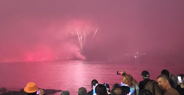 Neblina y humo opacaron el Año Nuevo en el Mar