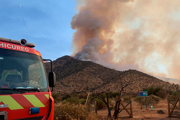[VIDEO] Incendio forestal se reactiva en Tiltil