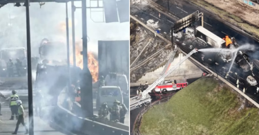 explosión de camión de gas en Renca