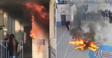 Liceo Lastarria ataque incendiario