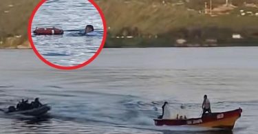 sujeto que escapó desde una barcaza en Corral