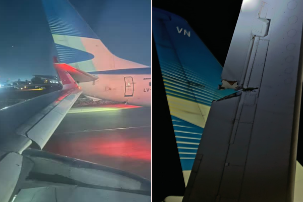 Dos aviones colisionan en pista del aeropuerto de Santiago