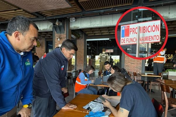 fiscalización en locales del mall Espacio Urbano de Piedra Roja