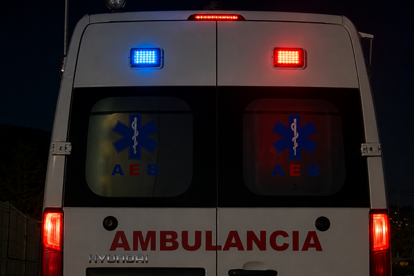 Accidente en rotonda de Piedra Roja