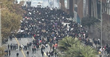 marcha estudiantil en Santiago