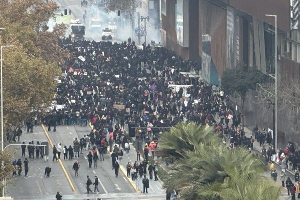 marcha estudiantil en Santiago