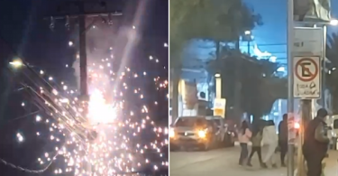 Explosión de transformador