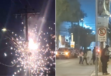 Explosión de transformador